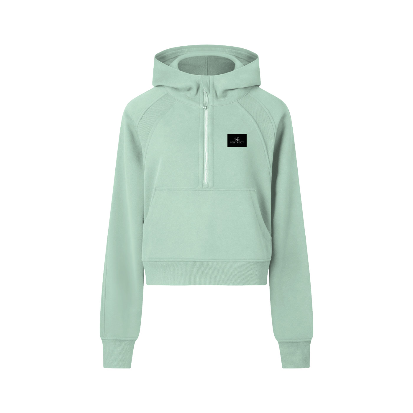 Cropped Half-Zip Hoodie
