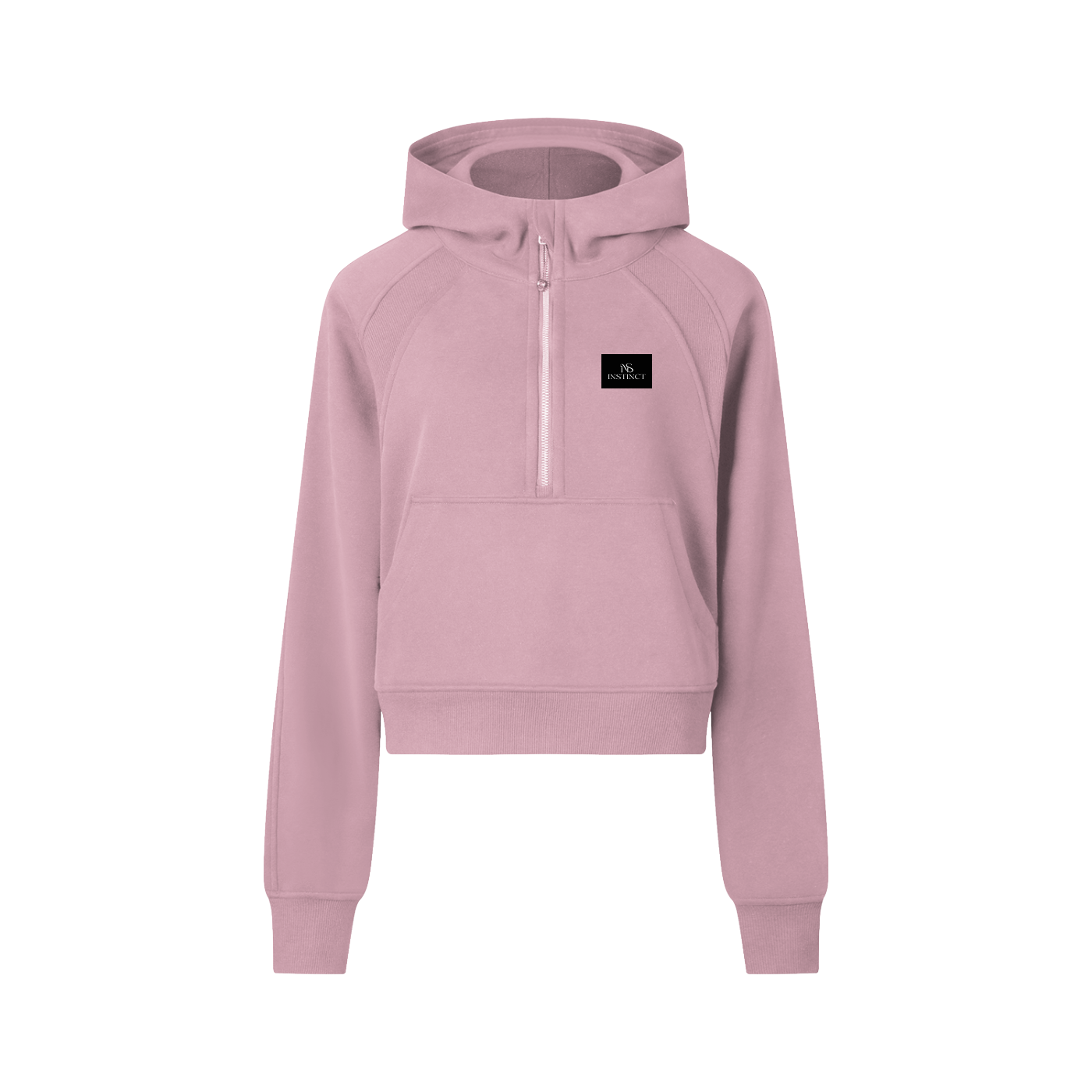 Cropped Half-Zip Hoodie