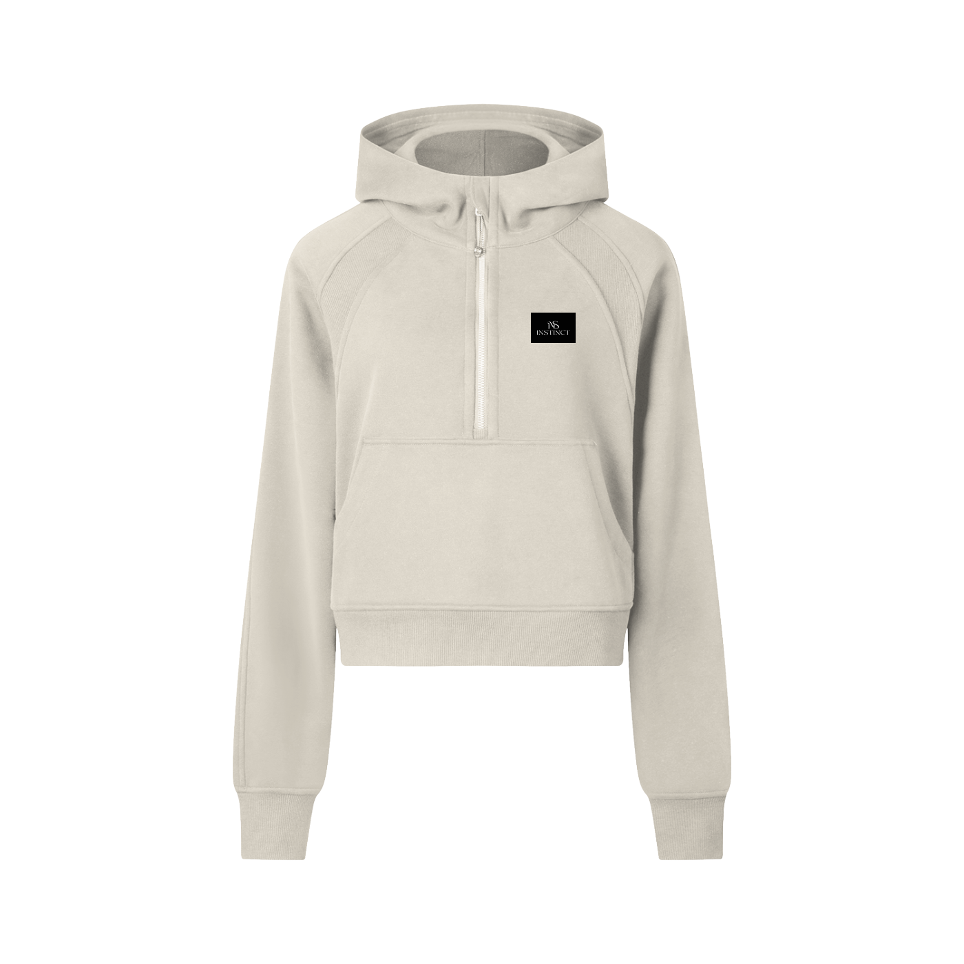 Cropped Half-Zip Hoodie